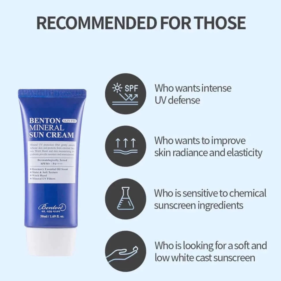 Benton Skin Fit Mineral Sun Cream SPF50+ PA++++ Benton