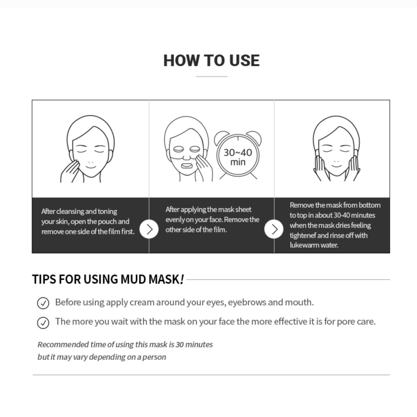 I'm Sorry For My Skin Black Mud Mask Tightening I'm Sorry For My Skin