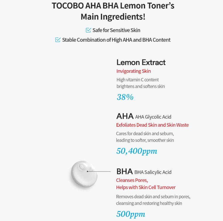 Tocobo AHA BHA Lemon Toner Tocobo